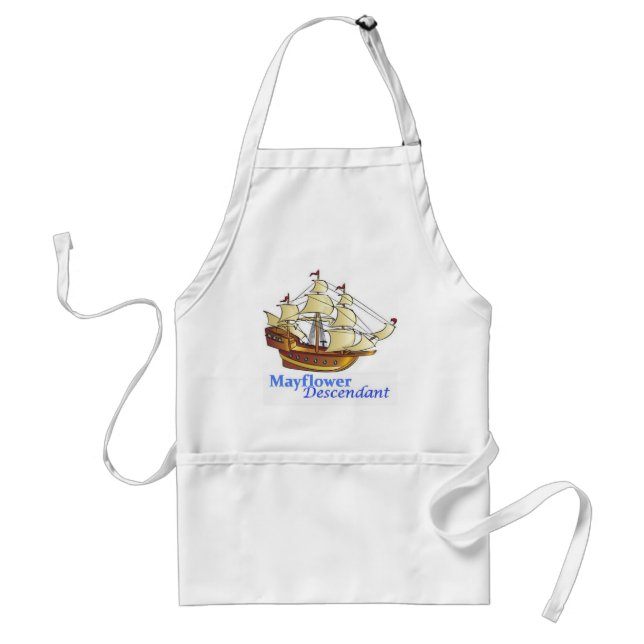 Mayflower Descendant Sailing Ship Adult Apron (Front)