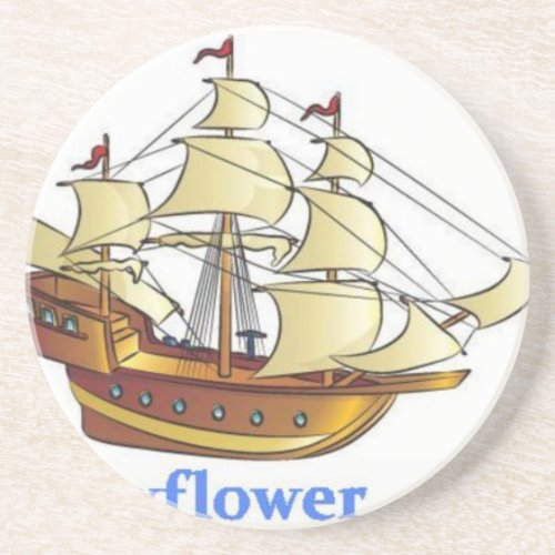 Mayflower Descendant Sailing Ship Anniversary Coaster