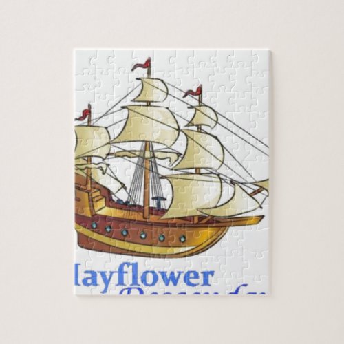 Mayflower Descendant Sailing Ship Anniversary Jigsaw Puzzle
