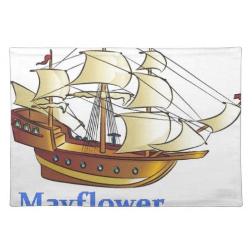 Mayflower Descendant Sailing Ship Cloth Placemat