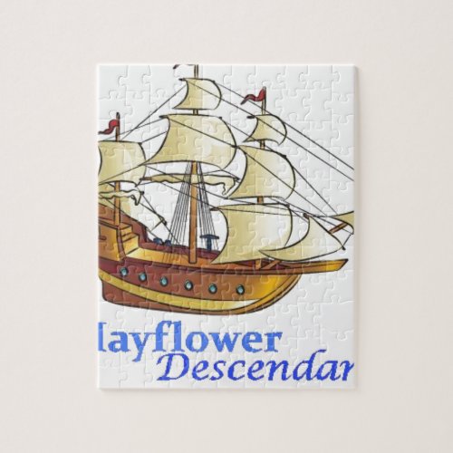 Mayflower Descendant Sailing Ship Jigsaw Puzzle