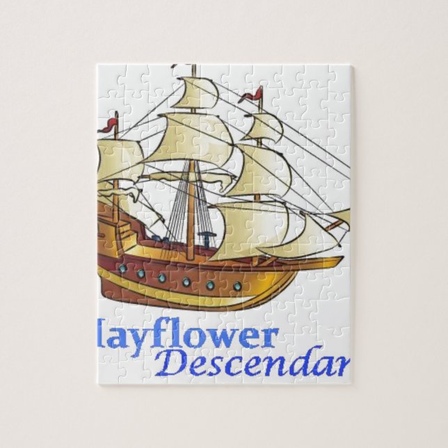 Mayflower Descendant Sailing Ship Jigsaw Puzzle (Vertical)
