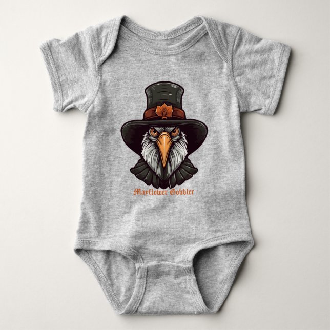  Mayflower Gobbler Baby Bodysuit (Front)