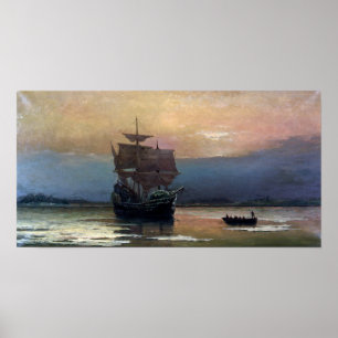 Mayflower in Plymouth Harbor Poster