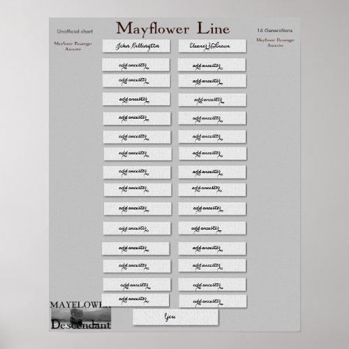 Mayflower Line_ 16 Generations Poster