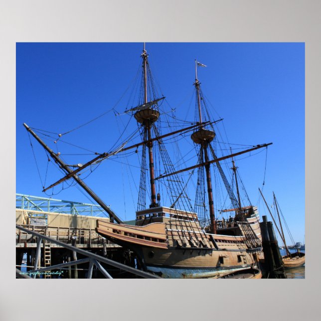 Mayflower sailing ship photography poster (Front)