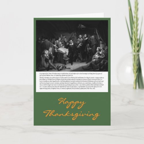 Mayflower _ Signing of Compact thanksgiving card