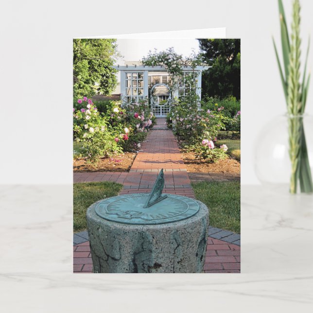 Mayflower Society House rear garden Holiday Card (Front)