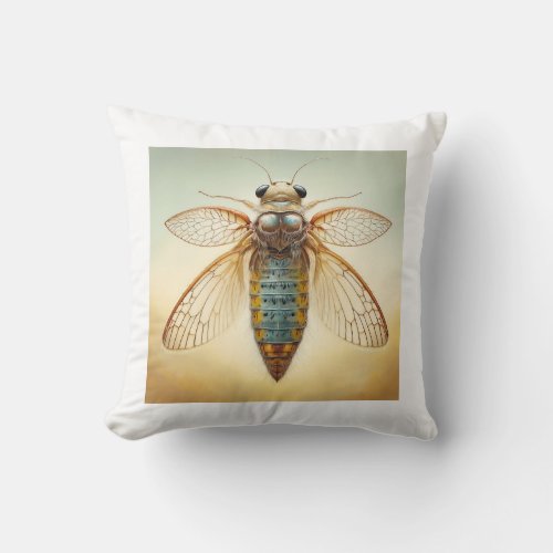 Mayfly Ephemeroptera 060624IREF106 _ Watercolor Throw Pillow