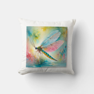 Mayfly in Watercolor 140724AREF114 - Watercolor Throw Pillow