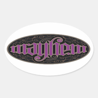 Mayhem Ambigram Stickers