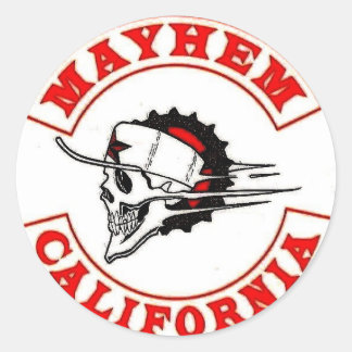 Mayhem Moto Logo Classic Round Sticker
