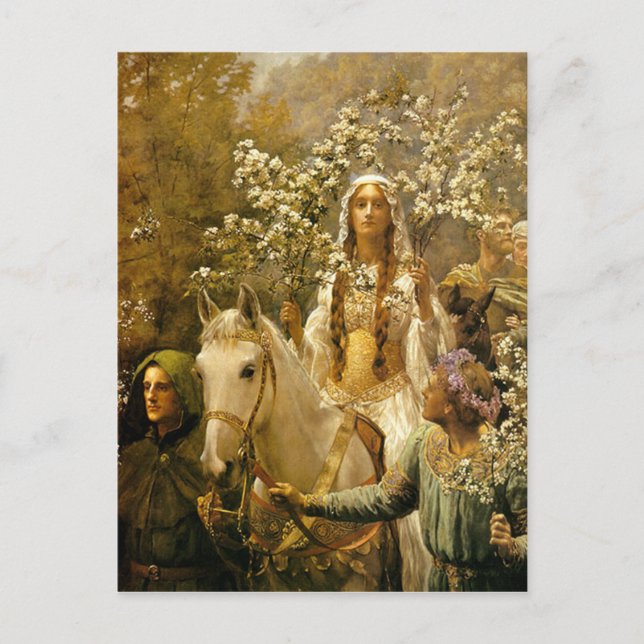 Maying of Queen Guinevere Postcard (Front)