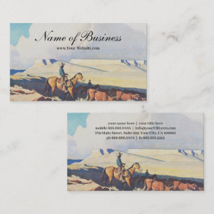 MaynardDixon Open Range Classic Western Landscape Business Card