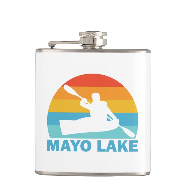 Mayo Lake North Carolina Kayak Flask (Front)