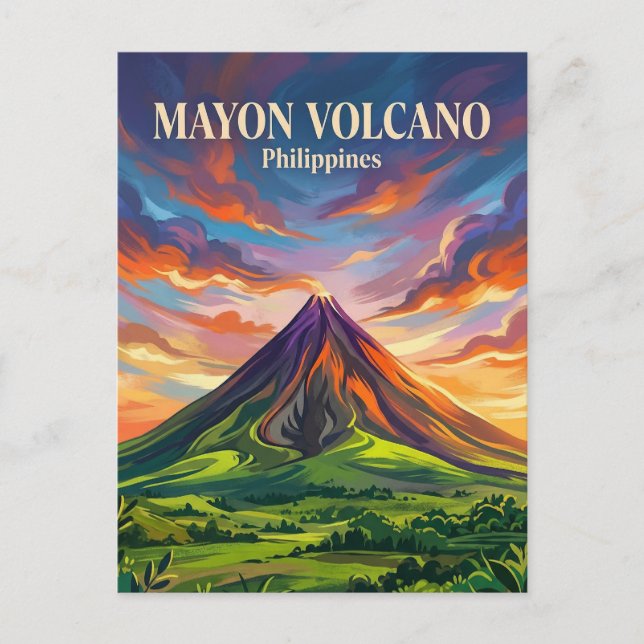 Mayon Volcano Philippines Postcard (Front)
