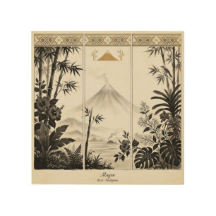 Mayon Volcano Triptych Wall Art