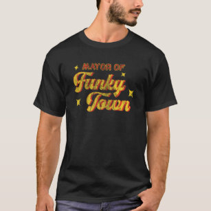 Mayor of Funky Town Distressed 1970s Disco Funk T-Shirt