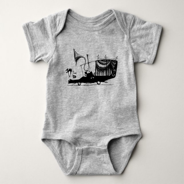 Mayor of Halloween Town Driving Hearse Baby Bodysuit (Front)
