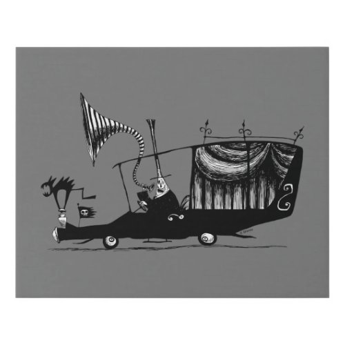 Mayor of Halloween Town Driving Hearse Faux Canvas Print