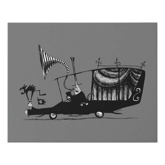 Mayor of Halloween Town Driving Hearse Faux Canvas Print (Front)