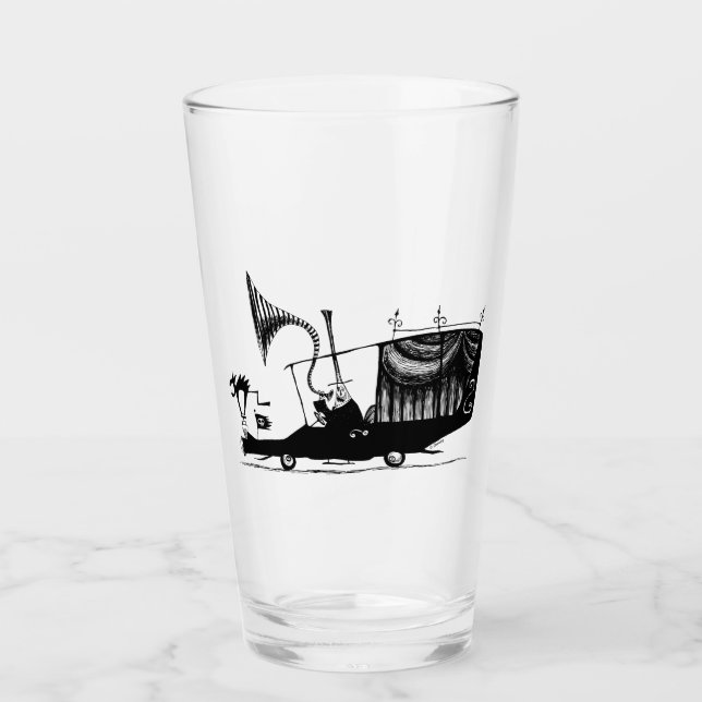 Mayor of Halloween Town Driving Hearse Glass (Front)