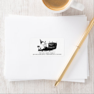 Mayor of Halloween Town Driving Hearse Label