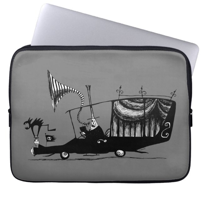 Mayor of Halloween Town Driving Hearse Laptop Sleeve (Front)