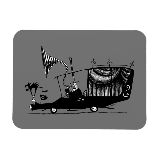 Mayor of Halloween Town Driving Hearse Magnet (Horizontal)