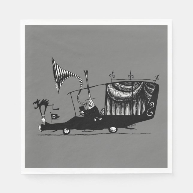 Mayor of Halloween Town Driving Hearse Napkins (Front)