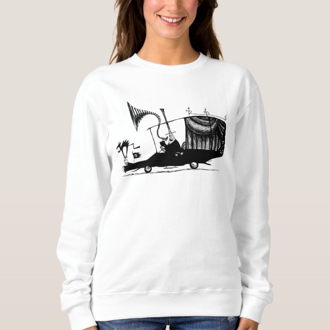 Mayor of Halloween Town Driving Hearse Sweatshirt (Front)