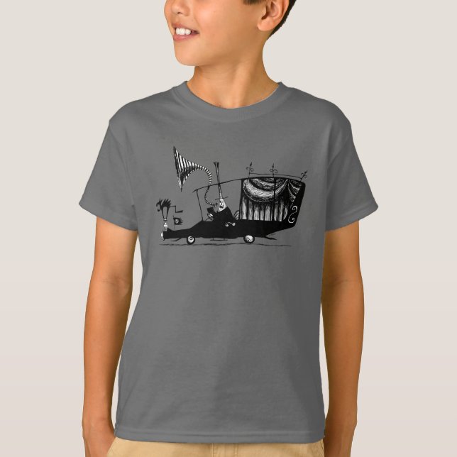 Mayor of Halloween Town Driving Hearse T-Shirt (Front)