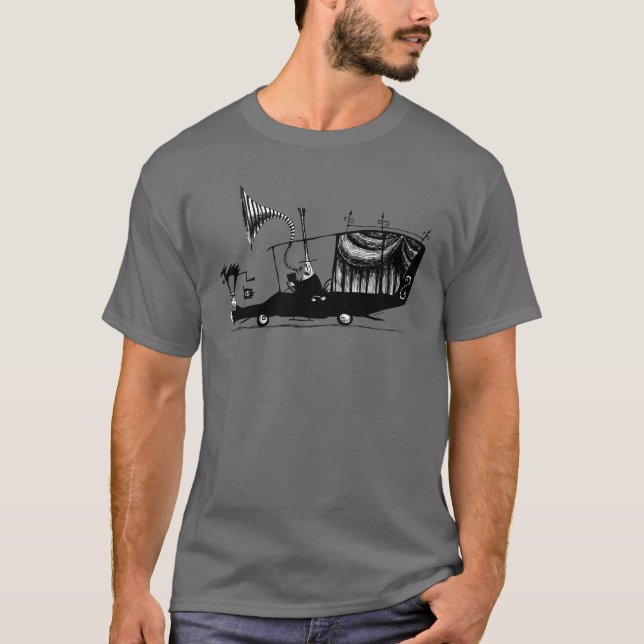 Mayor of Halloween Town Driving Hearse T-Shirt (Front)