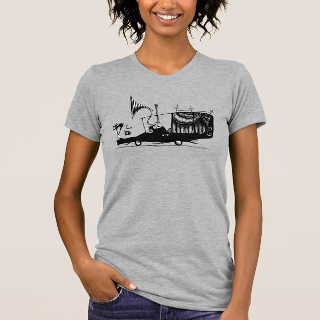 Mayor of Halloween Town Driving Hearse T-Shirt (Front)