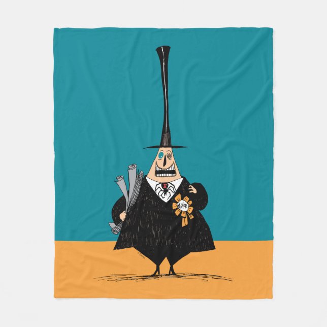 Mayor of Halloween Town Fleece Blanket (Front)