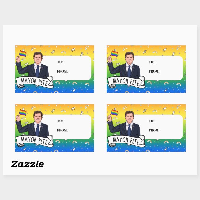Mayor Pete Pride Rectangular Sticker (Sheet)