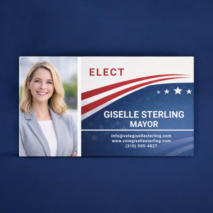 Mayor Voter Election Photo Business Card