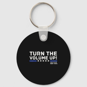 Mayor Zohran Mamdani New York Turn The Volume Up  Keychain