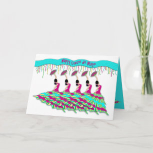 Mayo's Five, Flamenco Dancer Isolated on White Card