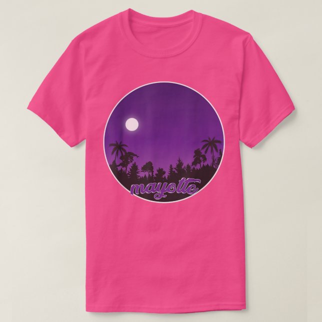 mayotte By night with Palms  T-Shirt (Design Front)