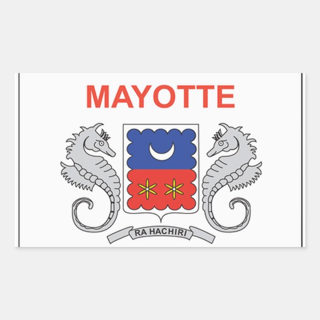 Mayotte Flag Rectangular Sticker (Front)