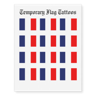 Mayotte Flag Temporary Tattoos
