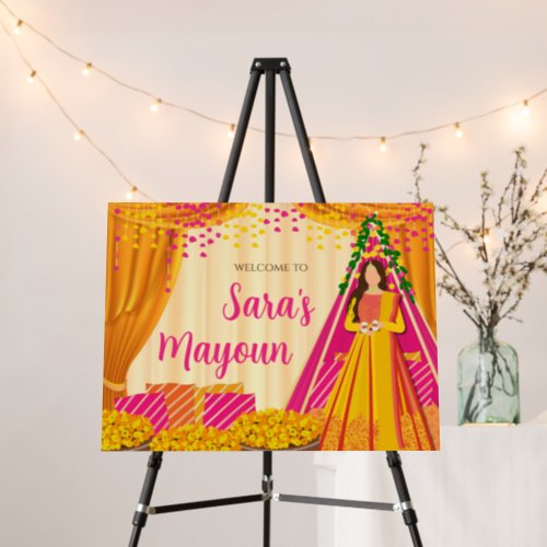 Mayoun welcome Signs Haldi signs Mehndi decor