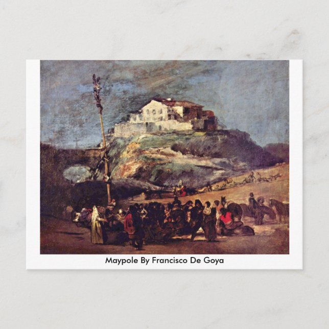 Maypole By Francisco De Goya Postcard (Front)