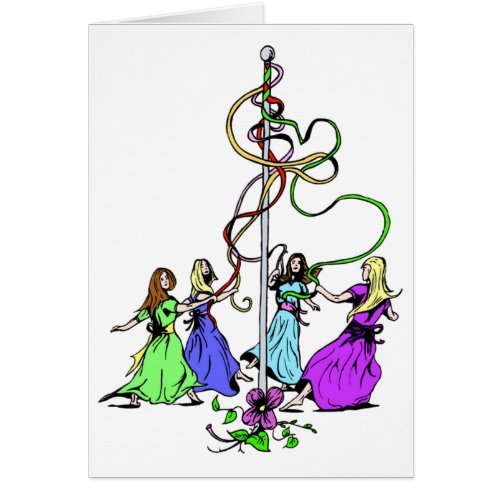 Maypole Dancers Card