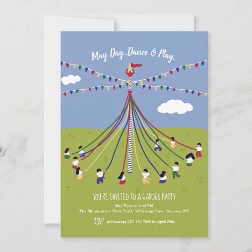 Maypole Dancers Invitation