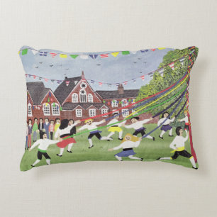 Maypole Dancing 1991 Accent Pillow