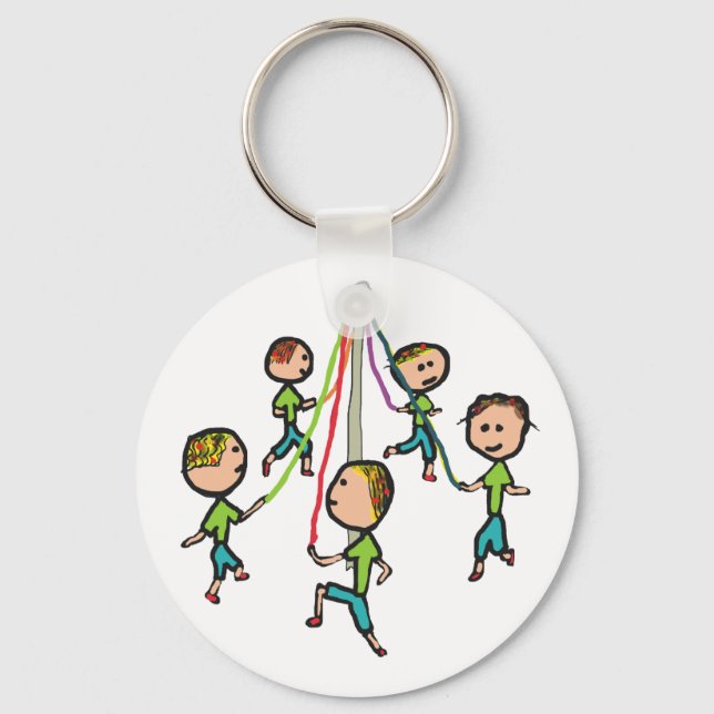 Maypole Dancing Keychain (Front)