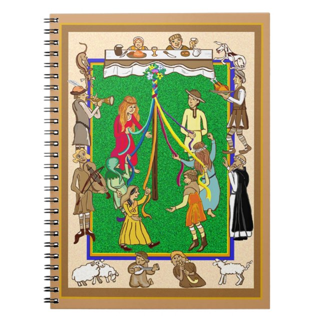Maypole, medieval feast notebook (Front)