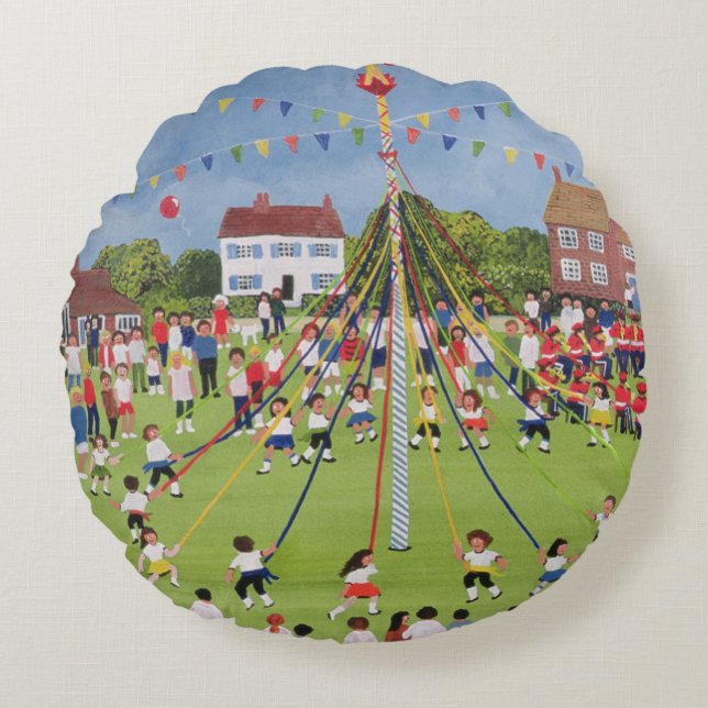 Maypole Round Pillow (Front)